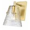 Z-Lite Analia Wall Sconce, 1-Light, 6.5 In.W x 7.5 In.L x 9.25 In.H, Modern Gold/Clear Ribbed 1101-1S-MGLD - alternate 3